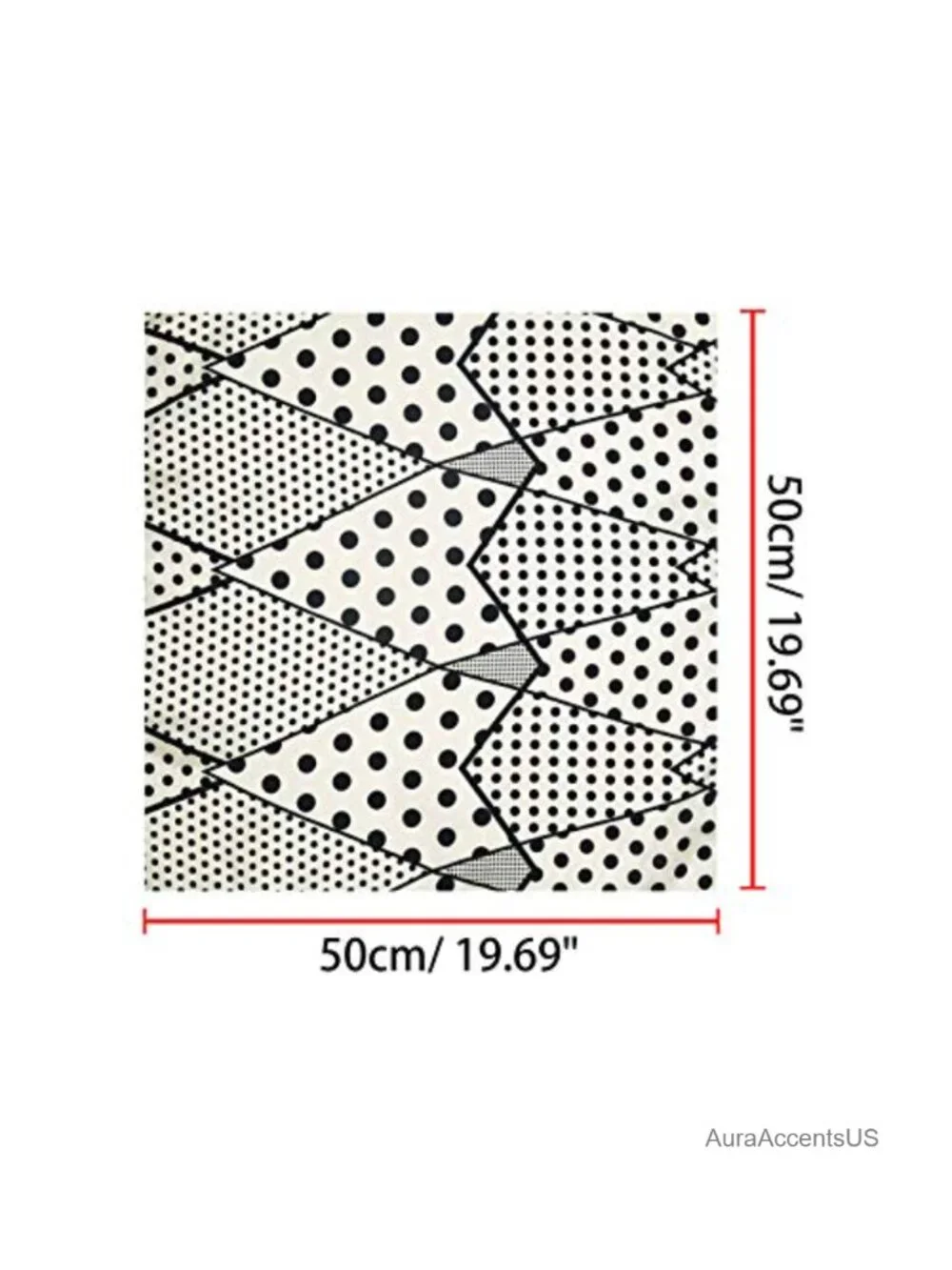 50x50cm Retro Polka Dot Square Scarf Neckerchief Lightweight Polyester